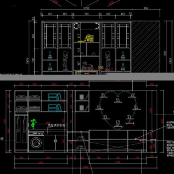 榻榻米板式床CAD素材