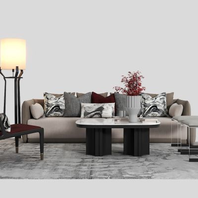 现代沙发茶几组合