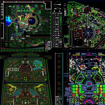 260套公园广场绿化CAD图纸