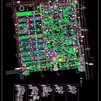 多层小区景观CAD图