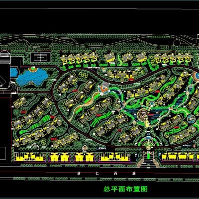 高档住宅小区规划CAD景观设计图