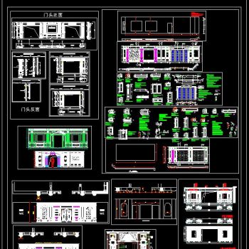 家居整木展厅 门头图纸CAD 图集