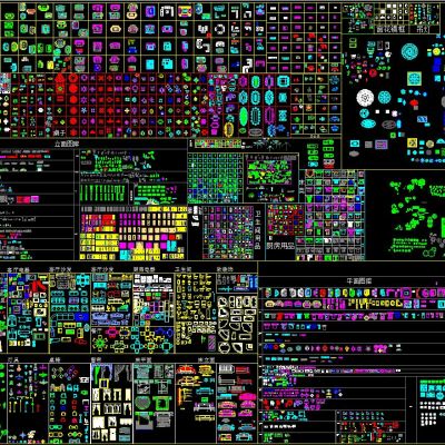 彩色CAD平立面图