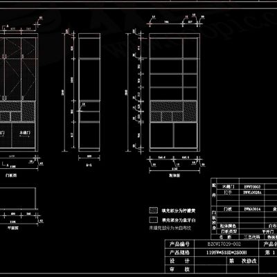 全屋定制榻榻米柜类家具CAD带彩图cad素材
