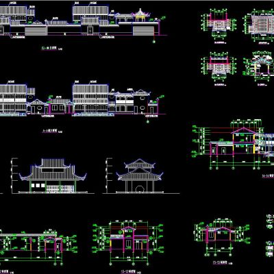 古建筑规划图cad施工图