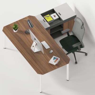 现代班台，办公桌，工位，主管桌，员工位，办公椅，办公桌椅，办公室，经理桌，摆件，电脑，转椅