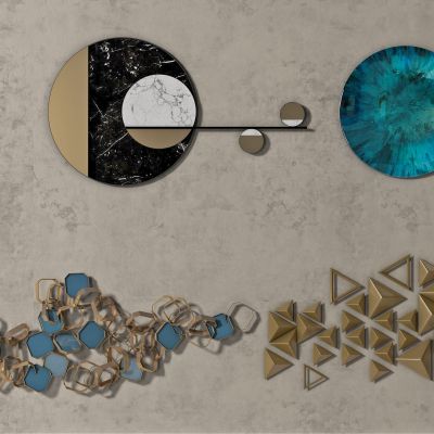 现代墙上挂件，墙饰，挂件，立体画，墙上摆件
