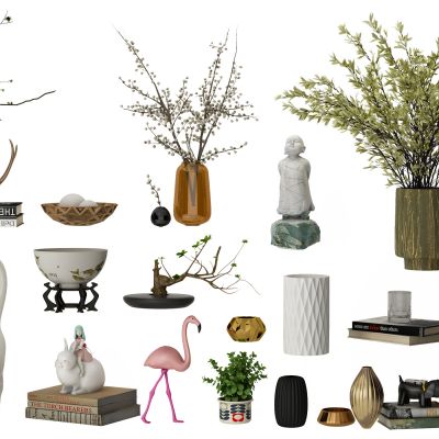 现代装饰品摆件，装饰品，陈列品，艺术品，花，花瓶，雕塑，摆件，工艺品