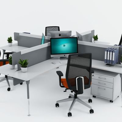 现代办公桌椅，办公桌，员工位，工作位，职员桌，桌上屏，工位，办公椅，桌椅，屏风工位，屏风，职员桌，职员椅，L型工位，L型屏风，直条屏风，直条工位