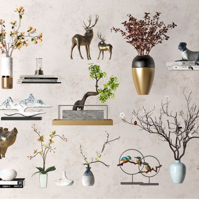 现代装饰品摆件，装饰品，陈列品，艺术品，花，花瓶，雕塑，摆件，工艺品