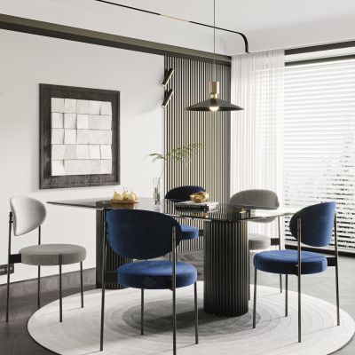 现代餐桌椅组合