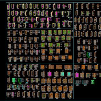 常用门和推拉门 CAD图库