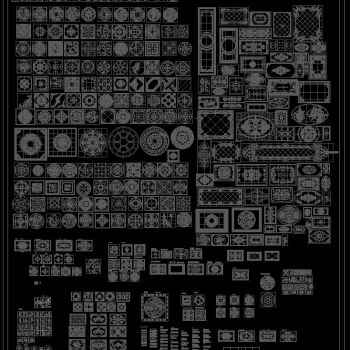 CAD地面腰线图案模块