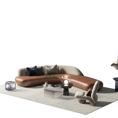 现代沙发茶几组合