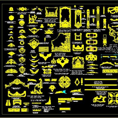 法式雕花 CAD图库