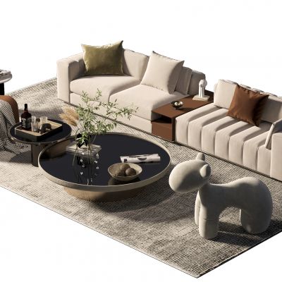 现代沙发茶几组合