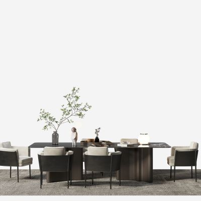 现代餐桌椅组合