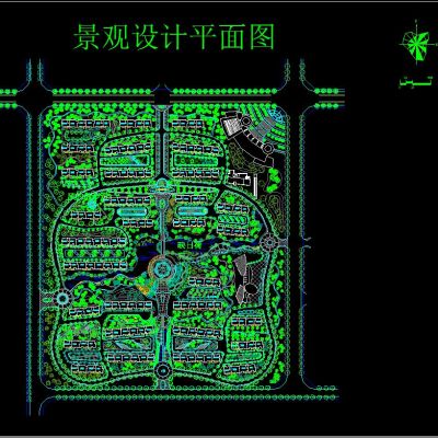 小区园林景观设计平面规划图