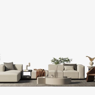 现代沙发茶几组合