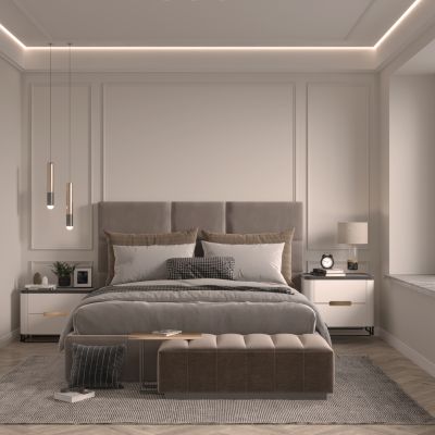 现代老人房卧室