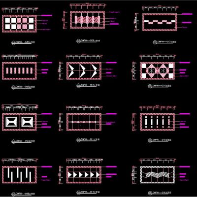 CAD 玄关地面拼花