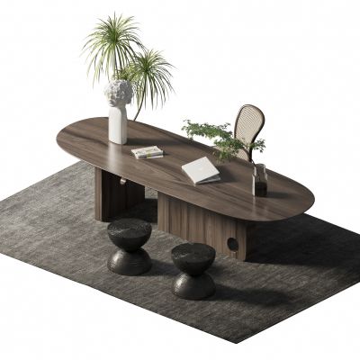 现代书桌椅组合