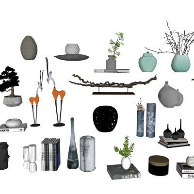 现代装饰品摆件，装饰品，陈列品，艺术品，花，花瓶，雕塑，摆件，工艺品