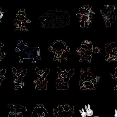 超级全的经典卡通动漫CAD素材总汇