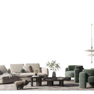 现代沙发茶几组合