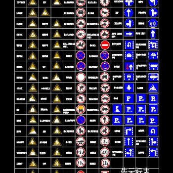 全套交通标志版面大样图