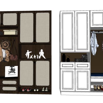 新中式鞋柜，衣柜，装饰柜，边柜，衣帽柜，门厅柜，鞋柜，挂衣架，墙柜，衣服