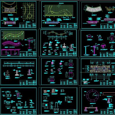 园林花架走廊大样图