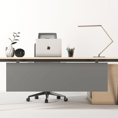 现代办公桌椅组合，办公桌，办公椅，班台，经理桌，主管桌，职员桌，摆件，台灯，电脑