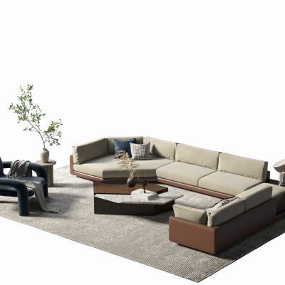 现代沙发茶几组合