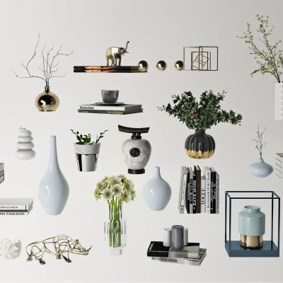现代装饰品摆件，装饰品，陈列品，艺术品，花，花瓶，雕塑，摆件，工艺品