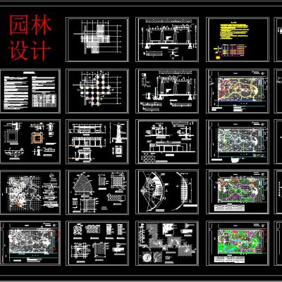 园林设计CAD 城市景区施工图