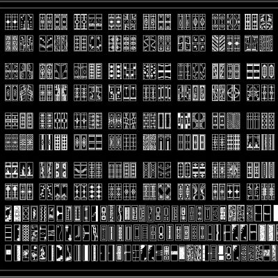 CAD门花纹图案