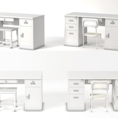 现代钢制办公桌，钢制书桌，钢制班台，钢制桌