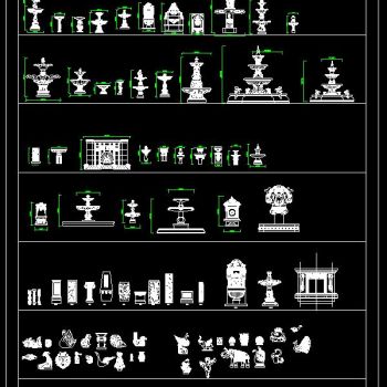 园林喷泉类 CAD图库