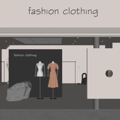服装店SU模型