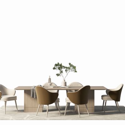 现代餐桌椅组合