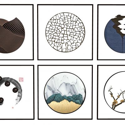 新中式立体画，画，装饰画，墙饰，挂件，肌理挂画