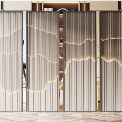 新中式屏风  隔断