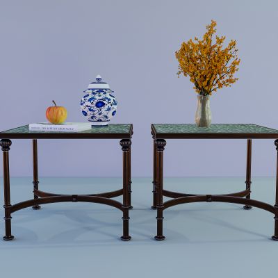 欧式金属雕花茶几