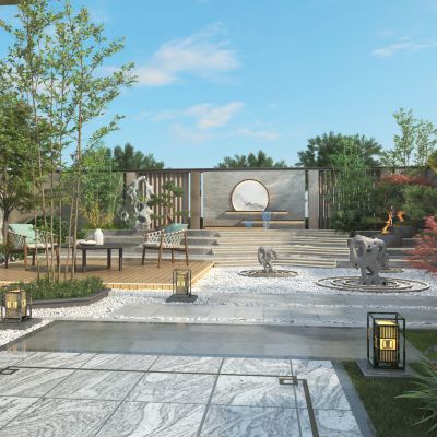 新中式别墅庭院