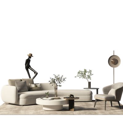 现代沙发茶几组合