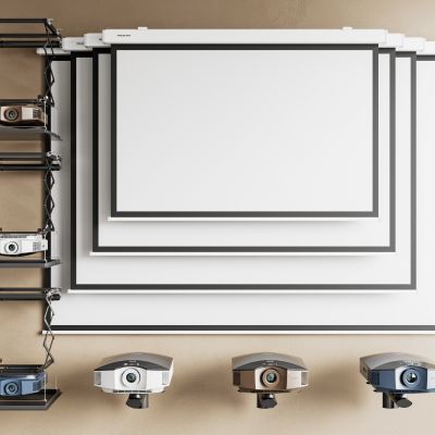 现代投影仪 投影幕布