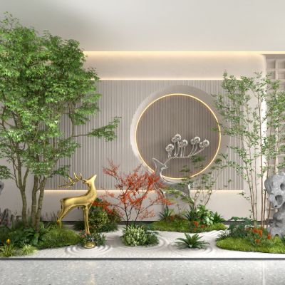 现代植物景观造景美陈 展陈绿化 