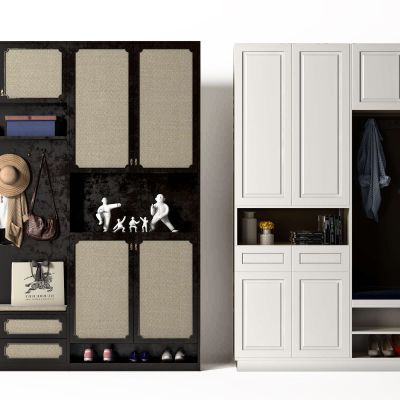 新中式鞋柜，衣柜，装饰柜，边柜，衣帽柜，门厅柜，鞋柜，挂衣架，墙柜，衣服