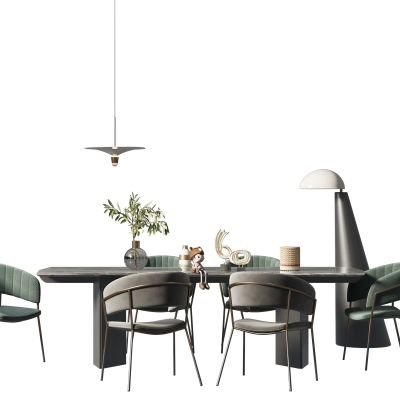 现代餐桌椅组合